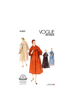 Vogue Misses' Vintage Coat Sewing Pattern, V1977, White