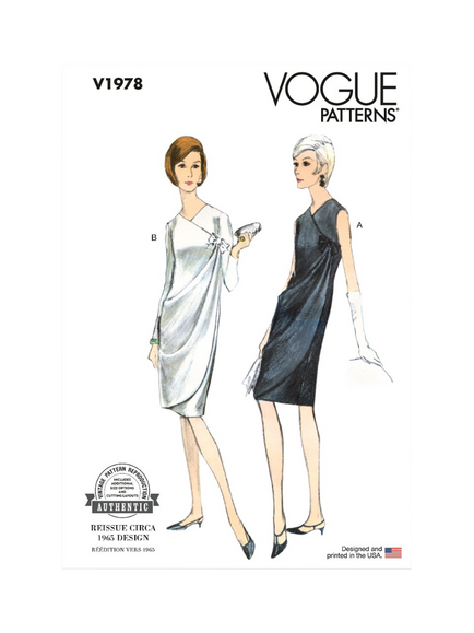 Vogue Misses' Vintage Evening Dress Sewing Pattern, V1978, White