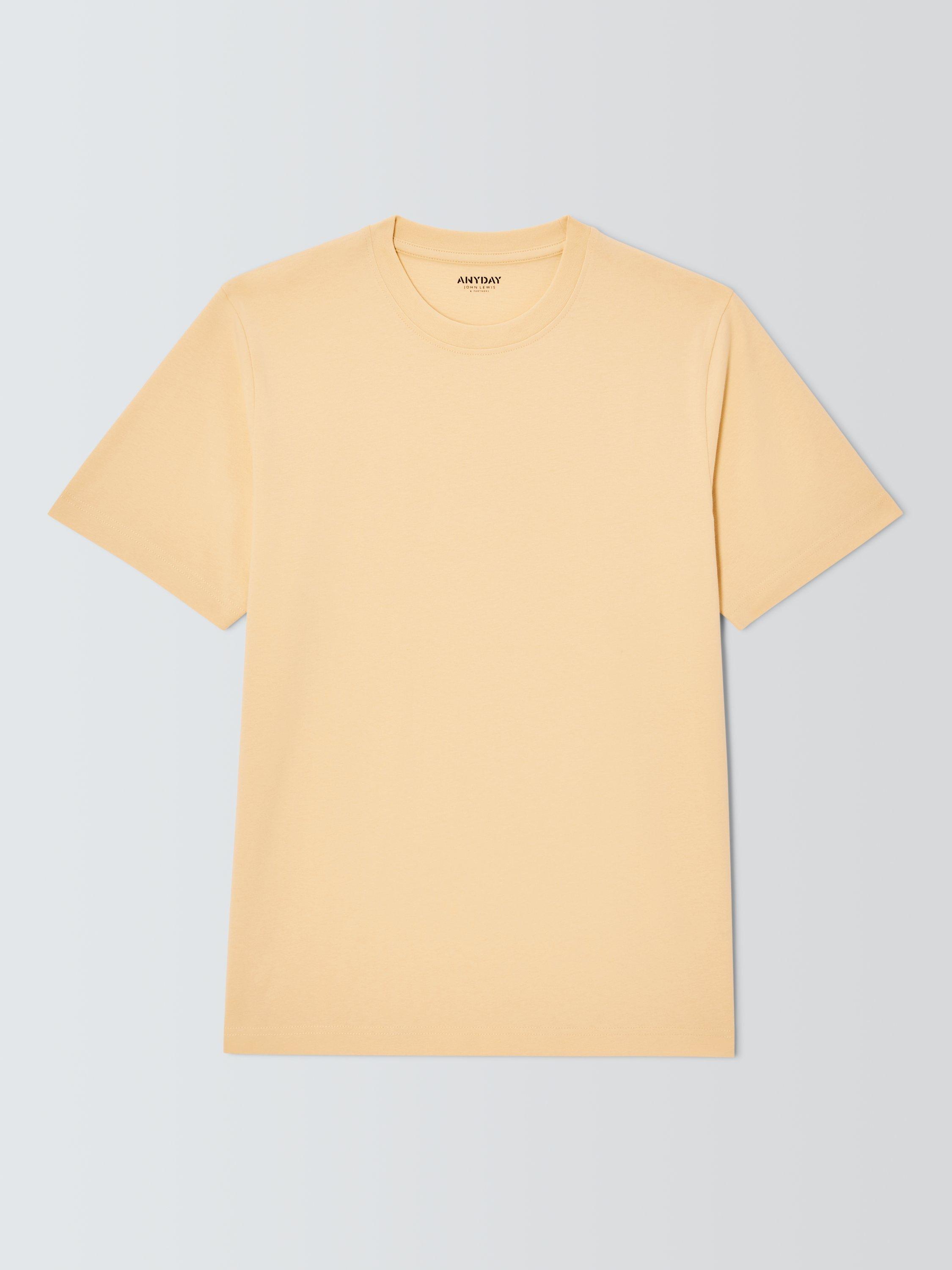 Product image 4 of 6, which shows John Lewis ANYDAY Short Sleeve Crew Neck Cotton T-Shirt, Parsnip, S