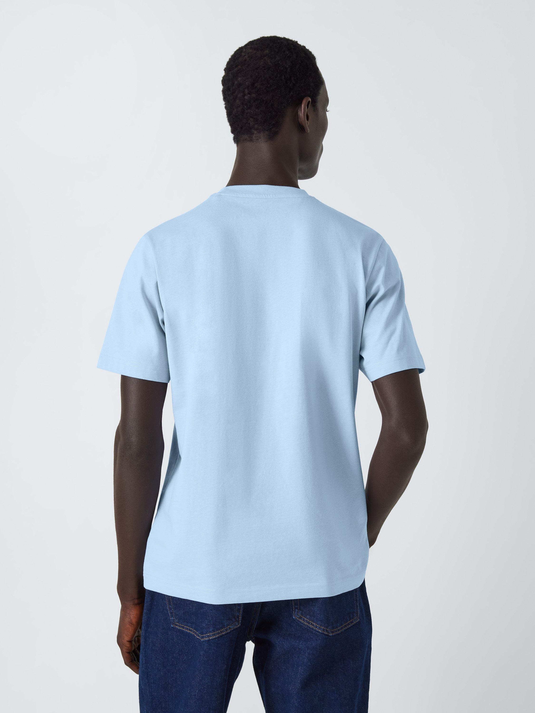 Product image 2 of 6, which shows John Lewis ANYDAY Short Sleeve Crew Neck Cotton T-Shirt, Skyway, S