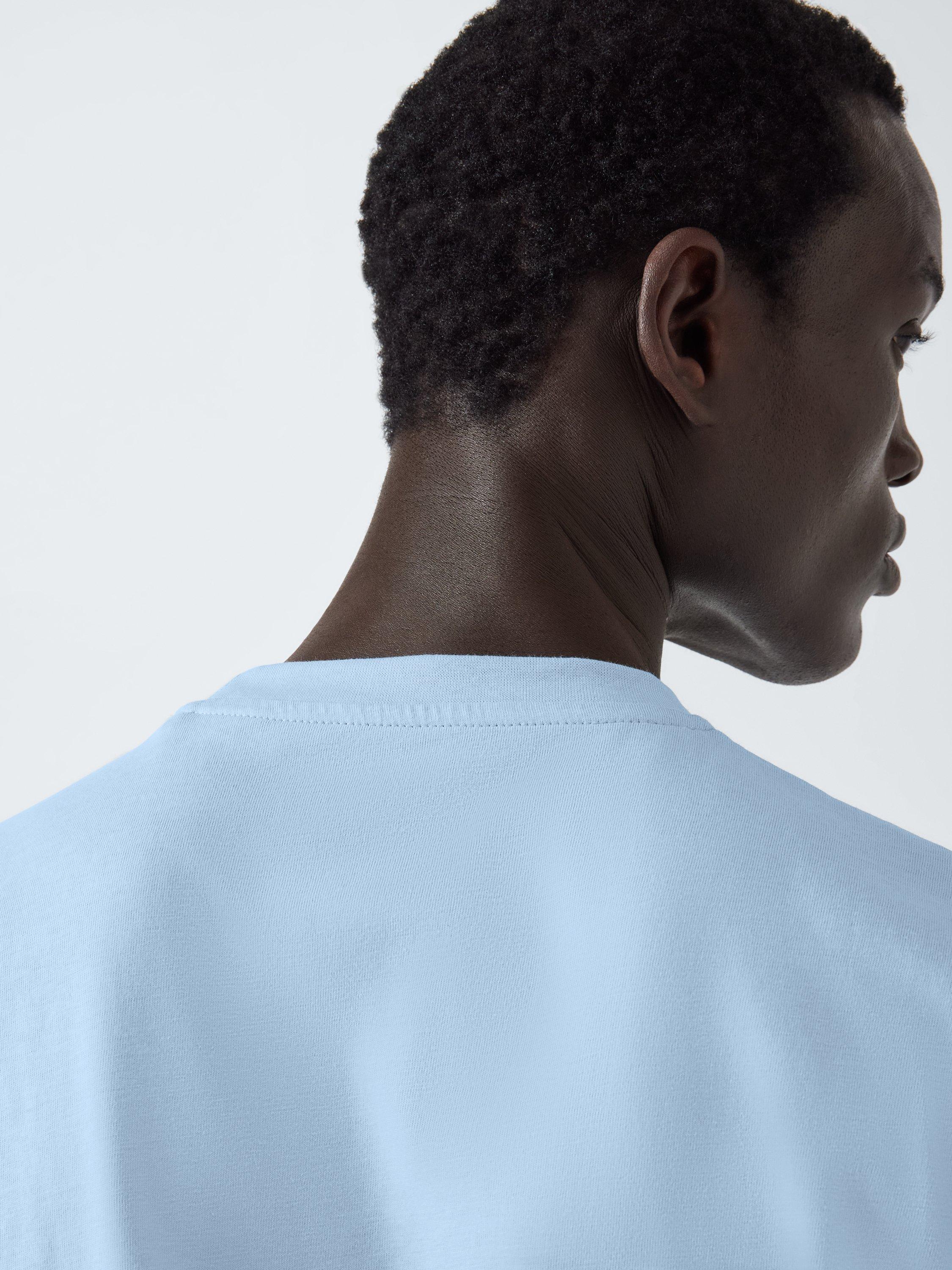 Product image 6 of 6, which shows John Lewis ANYDAY Short Sleeve Crew Neck Cotton T-Shirt, Skyway, S
