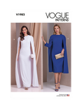 Vogue Misses' Cape Dress Sewing Pattern, V1982