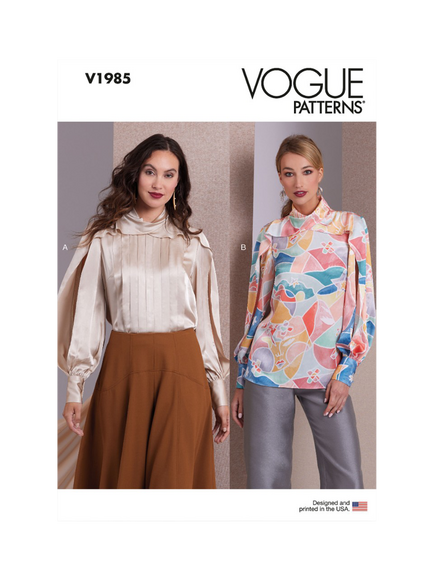 Vogue Misses' Twist Neck Top Sewing Pattern, V1985, White