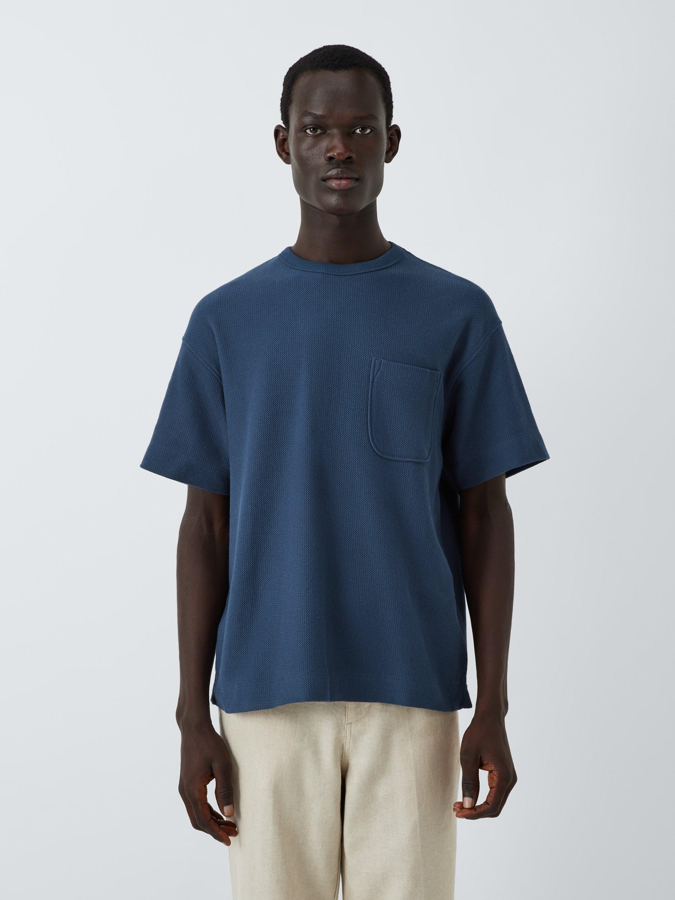Product image 1 of 6, which shows John Lewis Cotton T-Shirt, Mood Indigo, S