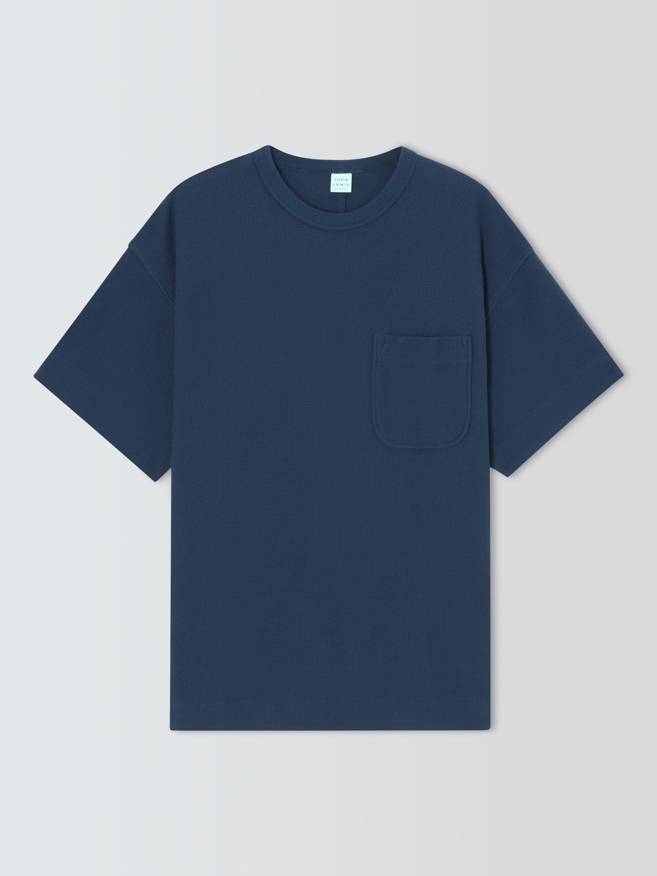 Product image 4 of 6, which shows John Lewis Cotton T-Shirt, Mood Indigo, S