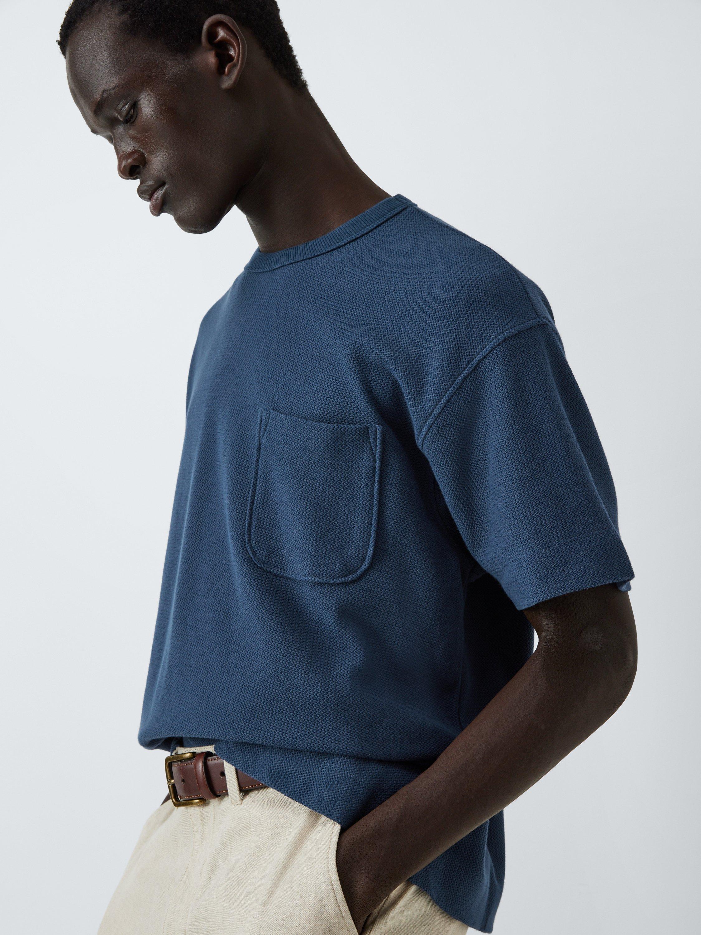 Product image 6 of 6, which shows John Lewis Cotton T-Shirt, Mood Indigo, S