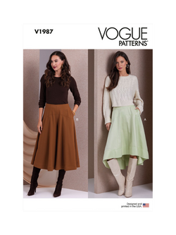 Vogue Misses' Skirt and Culottes Sewing Pattern, V1987, White