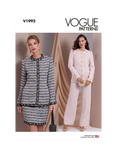 Vogue Misses' Semi Fitted Lined Jacket, Skirt and Pants Sewing Pattern, V1992