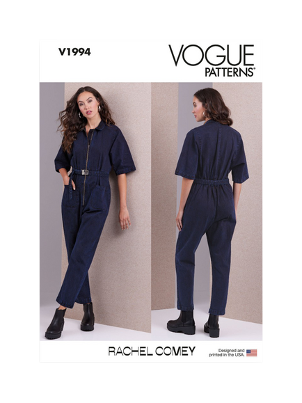 Vogue Misses' Jumpsuit Sewing Pattern, V1994, White