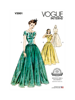 Vogue Misses' Vintage Dress Sewing Pattern, V2001, White
