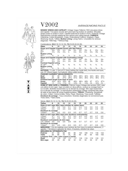 Vogue Misses' Vintage Dress and Capelet Sewing Pattern, V2002 - view 2, White