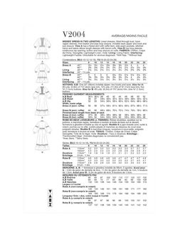 Vogue Misses' Lined Dress Sewing Pattern, V2004 - view 2, White