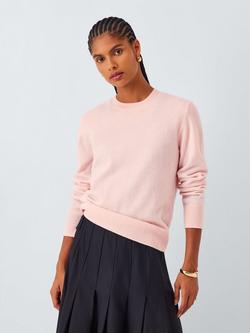 John Lewis Cashmere Crew Neck Jumper, Pink