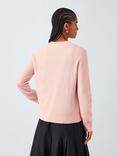 John Lewis Crew Neck Cashmere Jumper, Pink