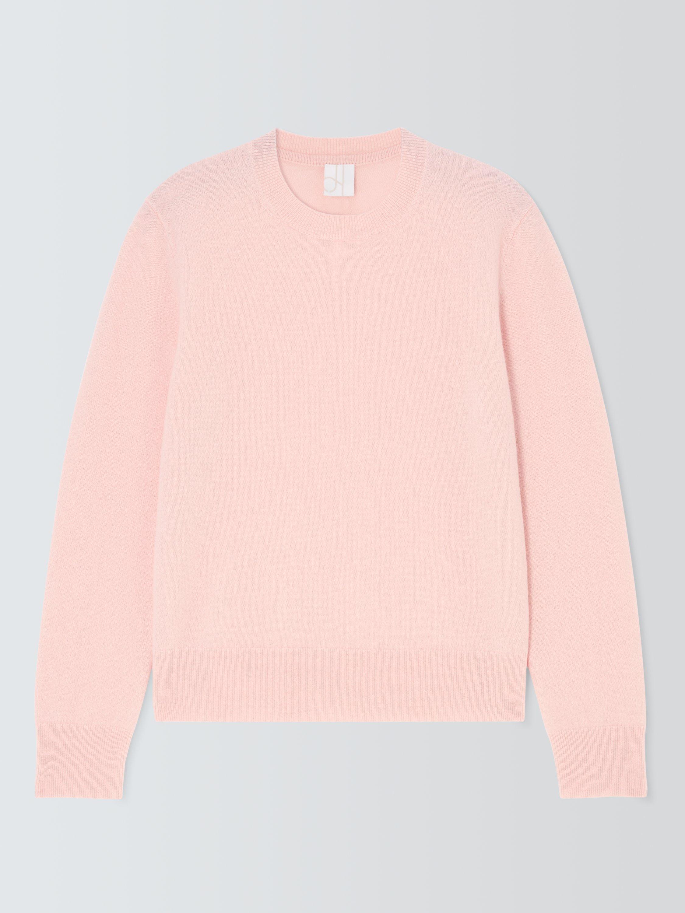 Product image 3 of 6, which shows John Lewis Crew Neck Cashmere Jumper, Pink, 8