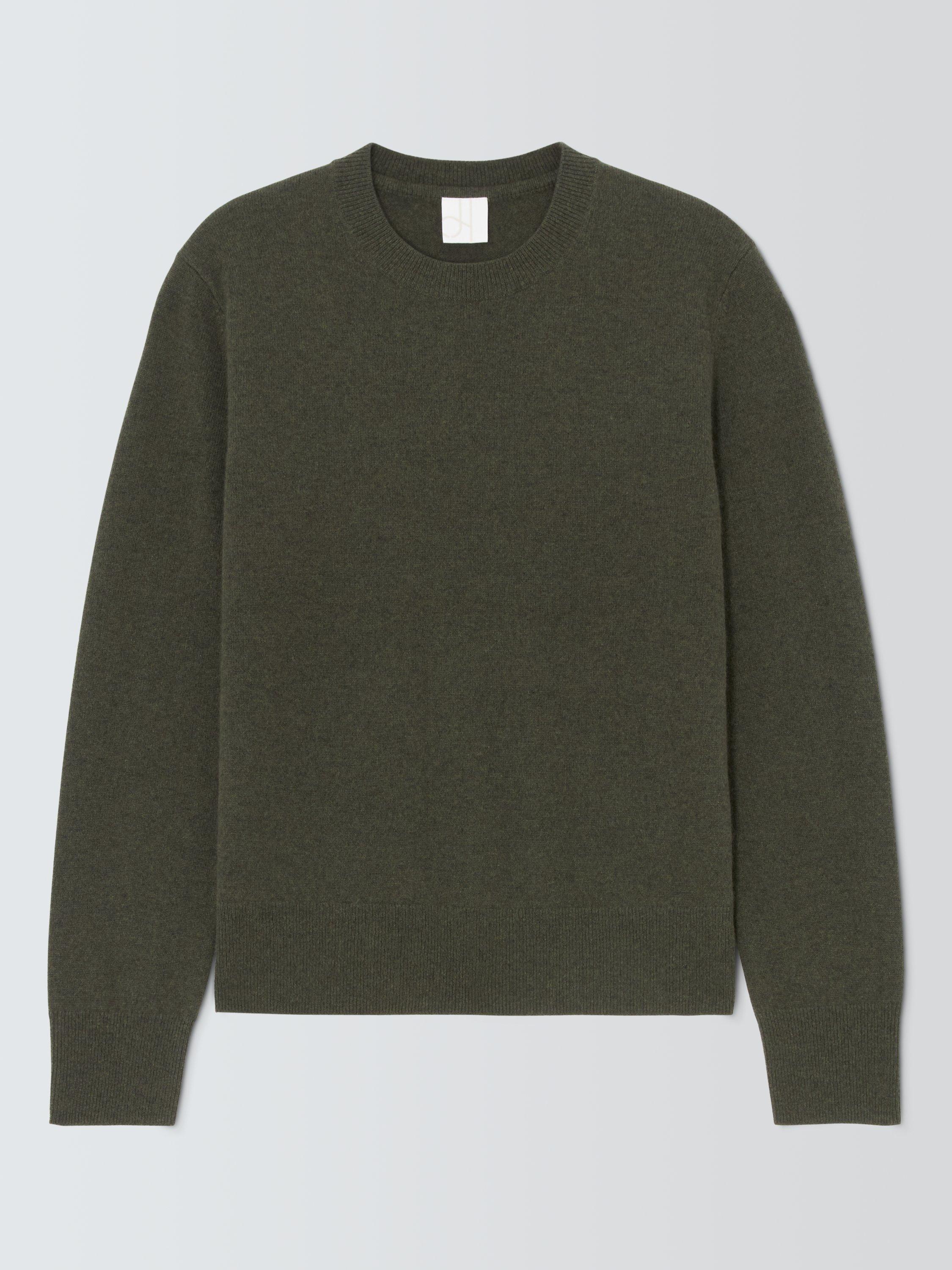 Product image 5 of 7, which shows John Lewis Cashmere Crew Neck Jumper, Khaki, 8