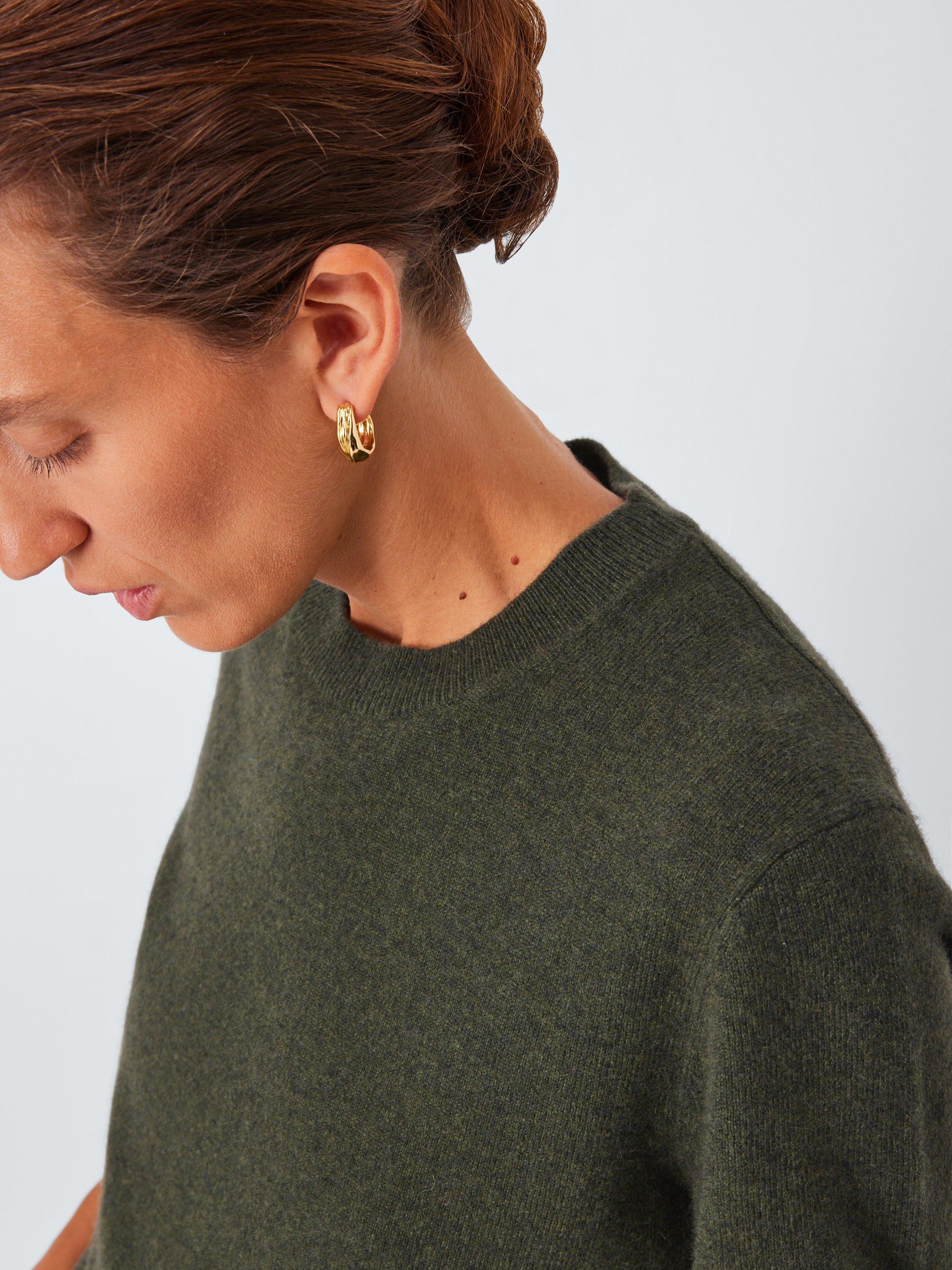 Product image 6 of 7, which shows John Lewis Cashmere Crew Neck Jumper, Khaki, 8