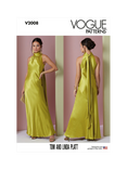 Vogue Misses' Bias Cut Halter Dress Sewing Pattern, V2008