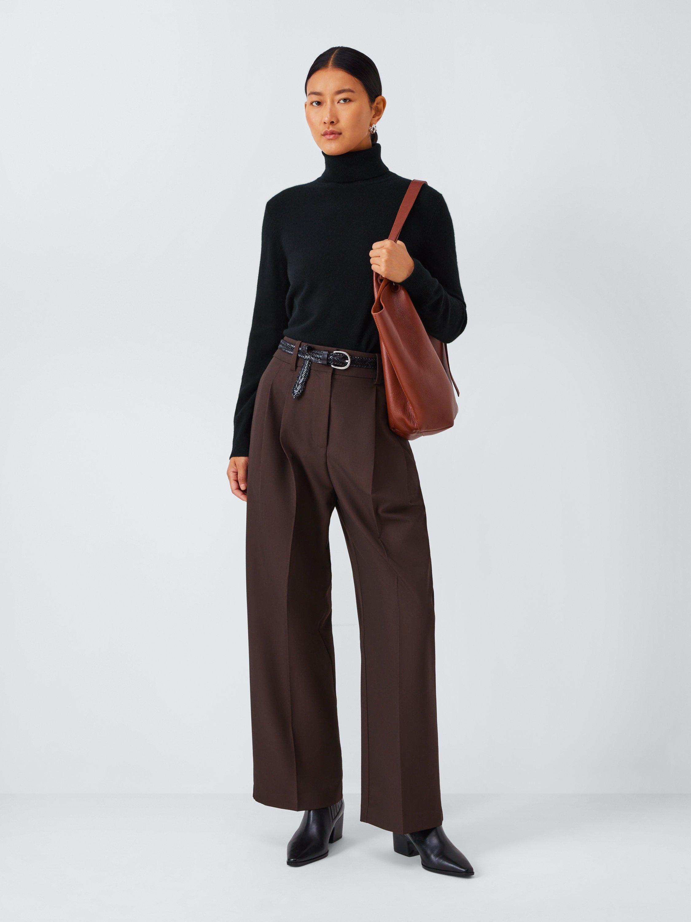 Product image 4 of 7, which shows John Lewis Roll Neck Cashmere Jumper, Black, 8