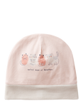 Benetton Baby Cat Motif Chenille Lined Hat, Pink/Multi