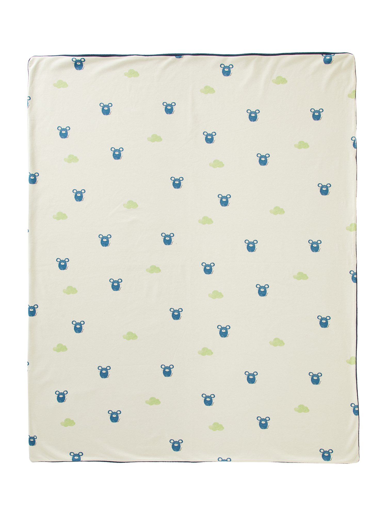 Benetton Baby Mouse Print Chenille Blanket, Night Blue