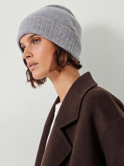 HUSH Cashmere Beanie Hat - view 2, Light Grey