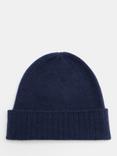 HUSH Cashmere Beanie Hat, Navy