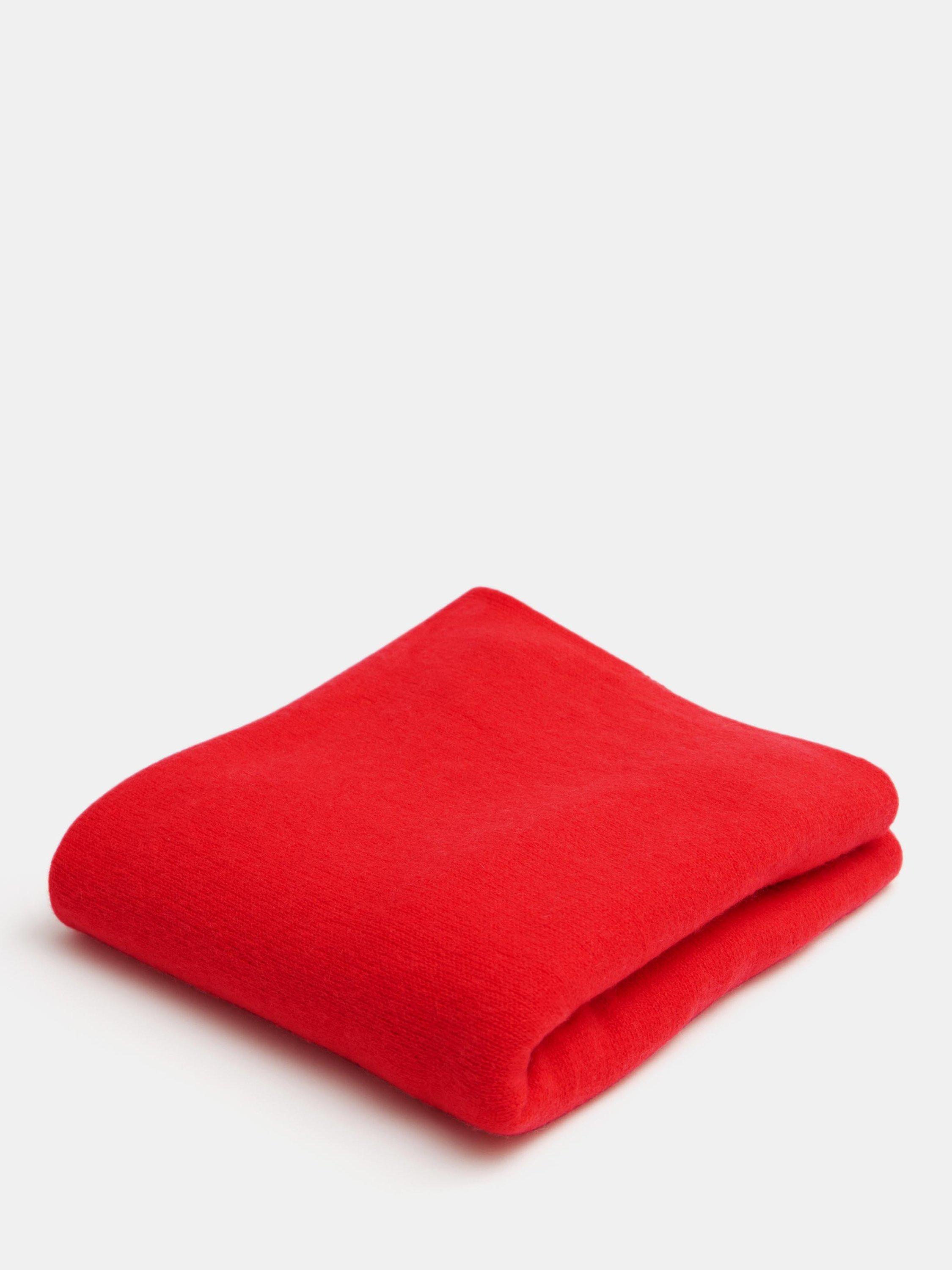 Product image 1 of 5, which shows HUSH Cashmere Scarf, Red, One Size
