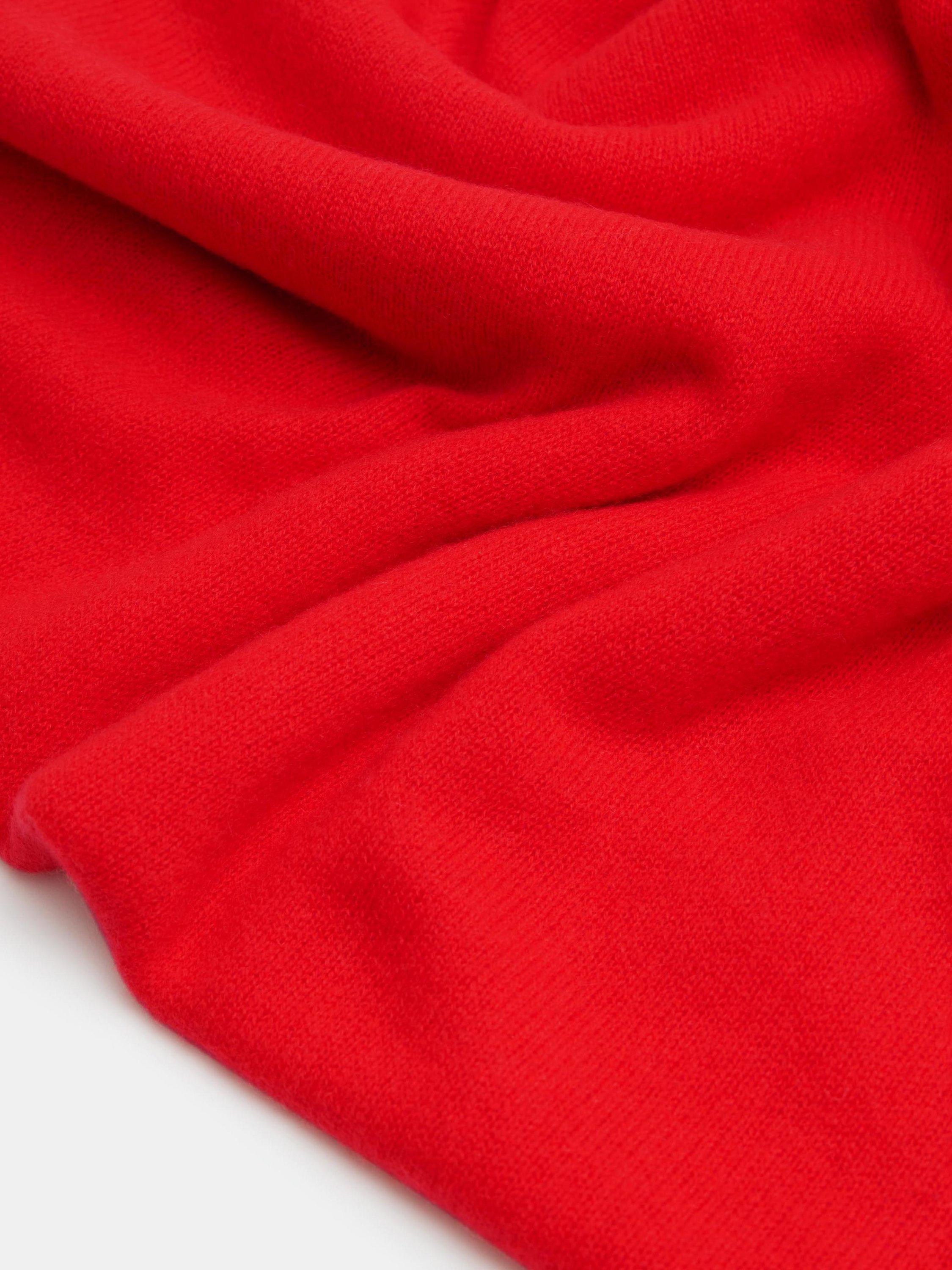 Product image 4 of 5, which shows HUSH Cashmere Scarf, Red, One Size