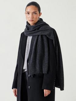 HUSH Cashmere Scarf - view 2, Dark Grey