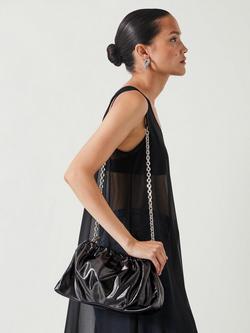 HUSH Reva Ruched Leather Bag - view 2, Black