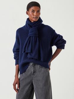 HUSH Cashmere Scarf - view 2, Navy