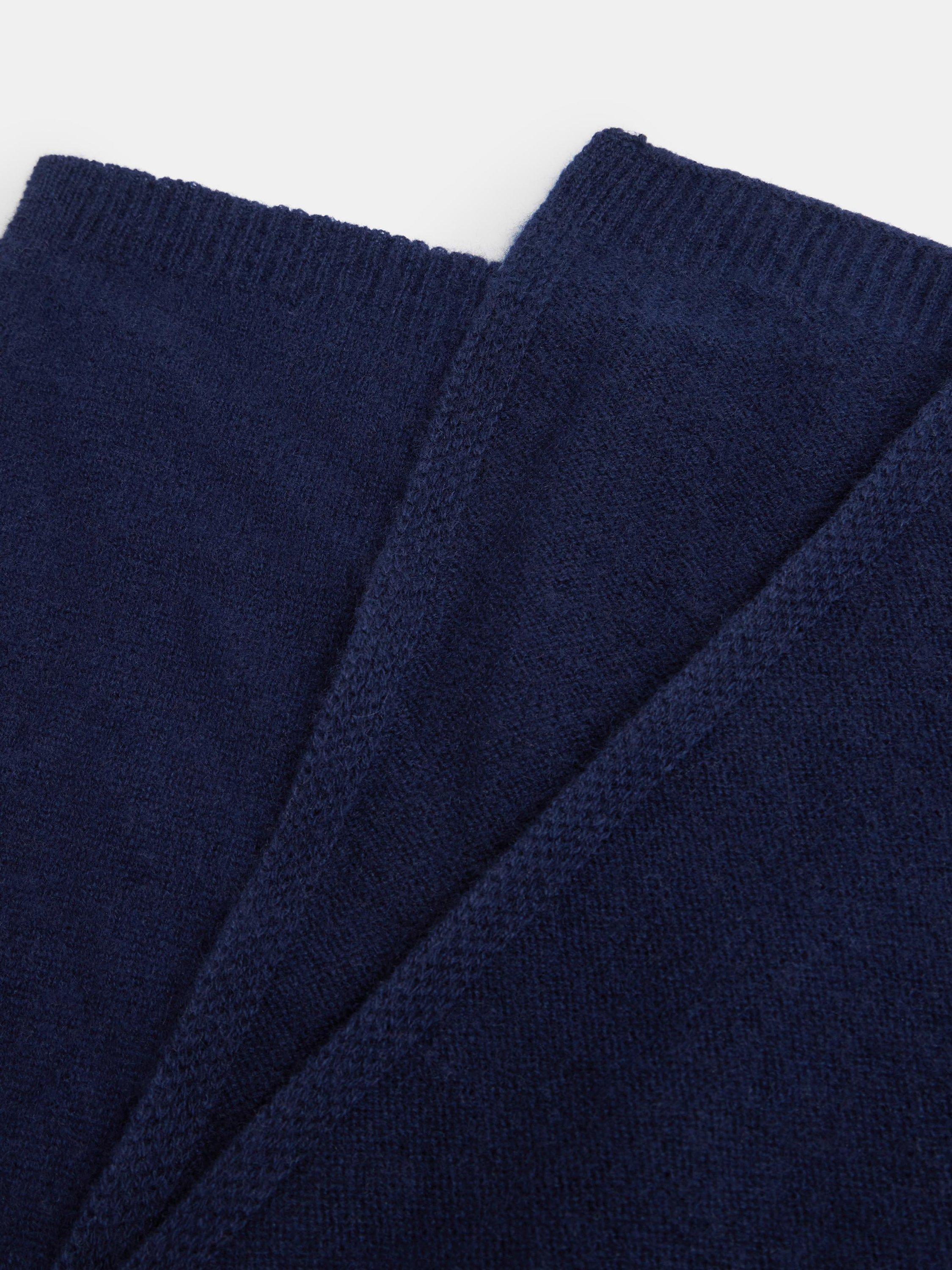 Product image 3 of 5, which shows HUSH Cashmere Scarf, Navy, One Size