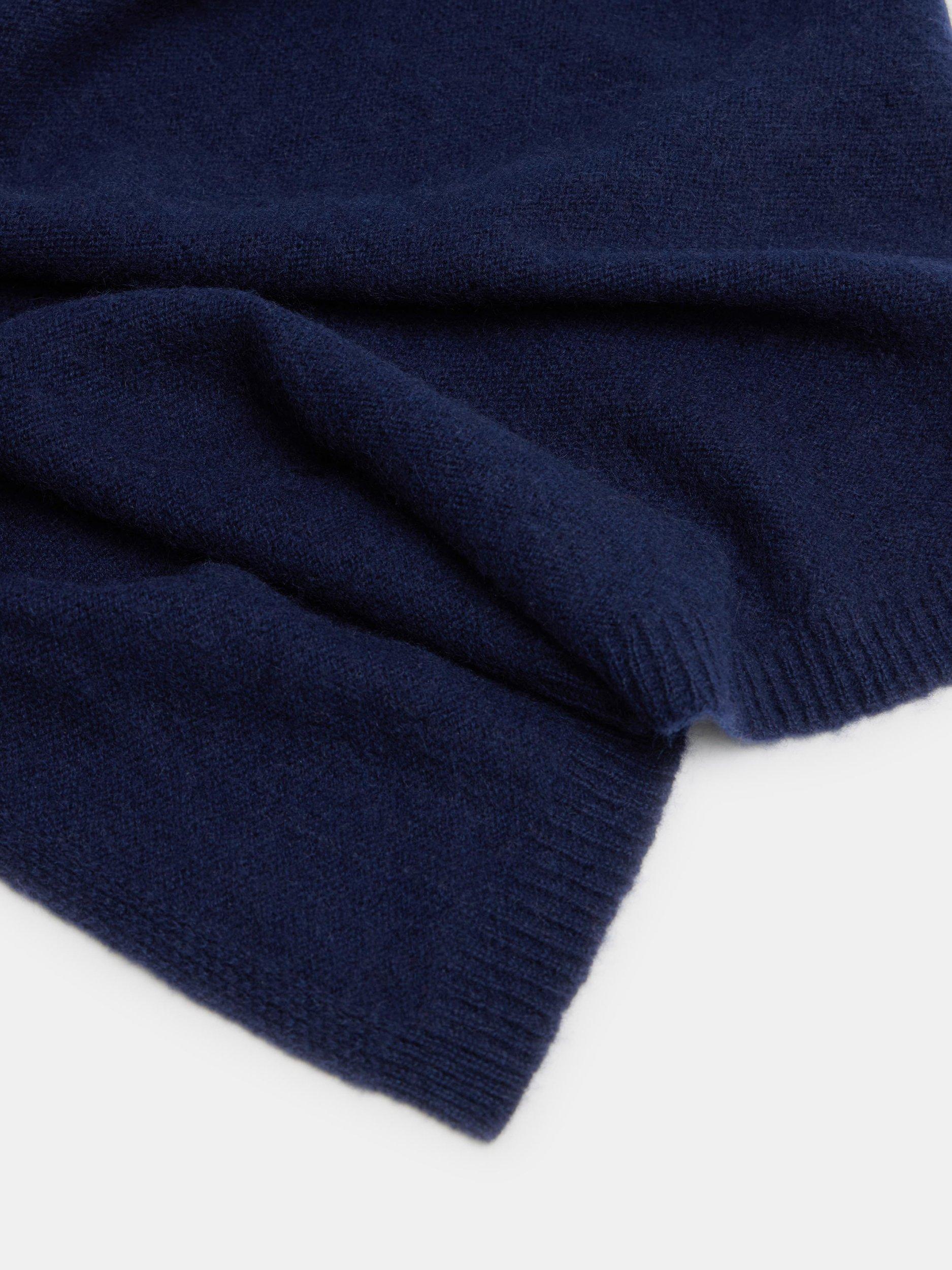Product image 4 of 5, which shows HUSH Cashmere Scarf, Navy, One Size