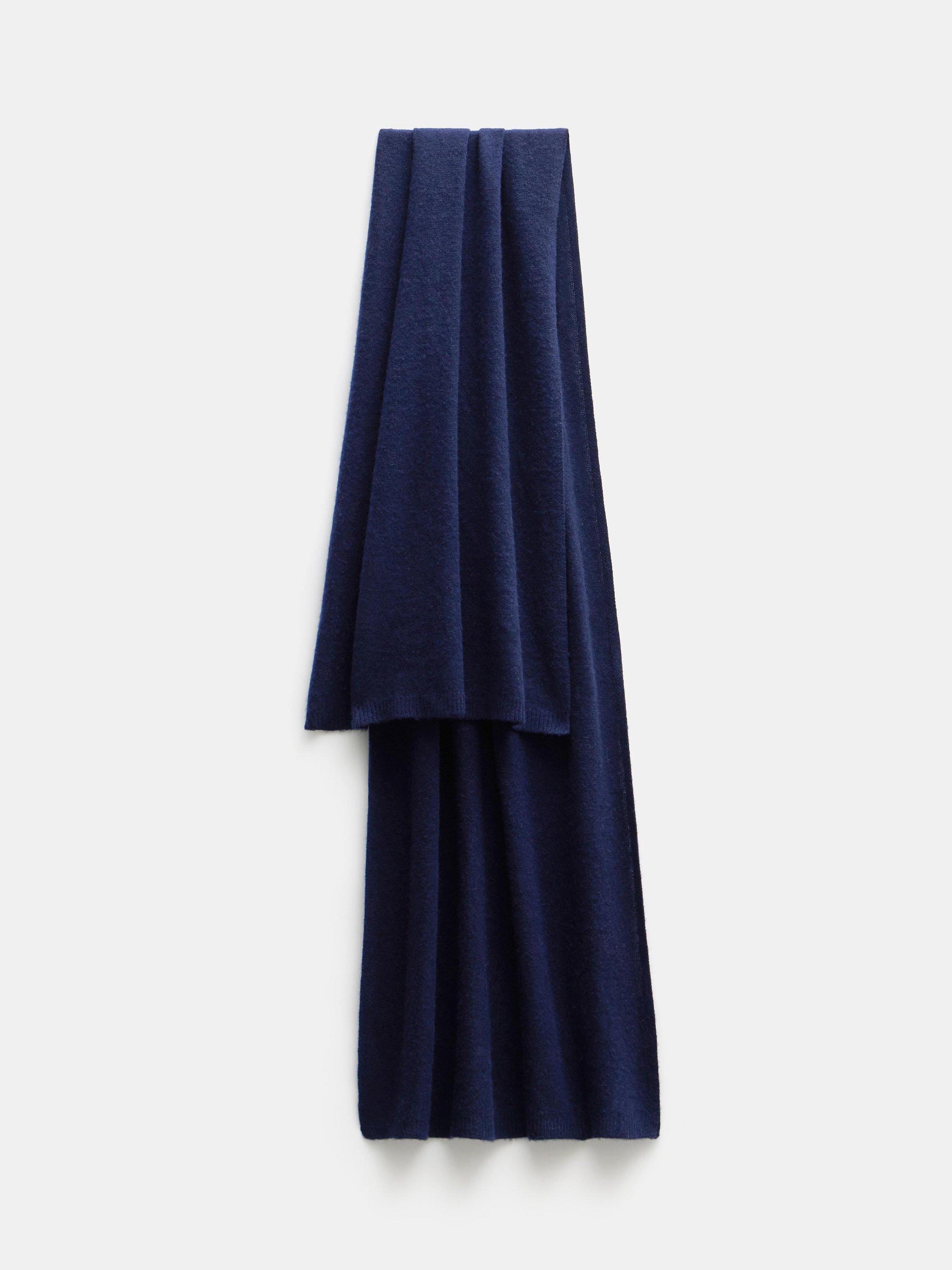 Product image 5 of 5, which shows HUSH Cashmere Scarf, Navy, One Size