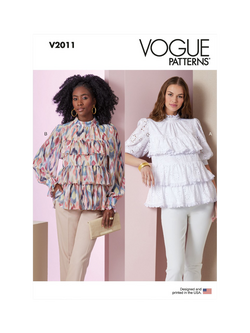 Vogue Misses' Baby Doll Tops Sewing Pattern, V2011, White