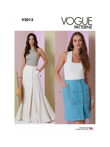 Vogue Misses' Fitted Skirt Sewing Pattern, V2013, White