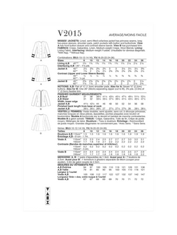 Vogue Misses' Collarless Jacket Sewing Pattern, V2015 - view 2, White