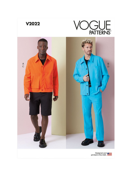 Vogue Misses' Semi Fitted Jacket, Pants and Shorts Sewing Pattern, V2022, White