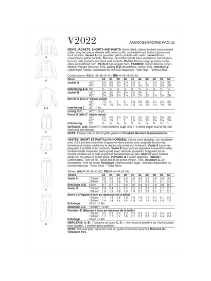 Vogue Misses' Semi Fitted Jacket, Pants and Shorts Sewing Pattern, V2022 - view 2, White