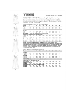 Vogue Misses' Tent Dress Sewing Pattern, VI2026 - view 2, White