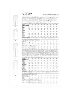 Vogue Misses' Pintuck Skirt Skirt Sewing Pattern, V2032 - view 2, White