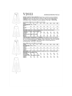 Vogue Misses' Draped Bias Cut Skirt Skirt Sewing Pattern, V2033 - view 2, White