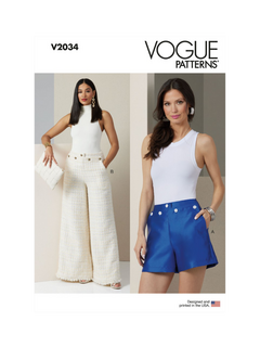 Vogue Misses' Sailor Shorts and Pants Sewing Pattern, V2034, B5
