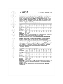 Vogue Misses' Shirt, Top and Pants Sewing Pattern, V2037 - view 2, White
