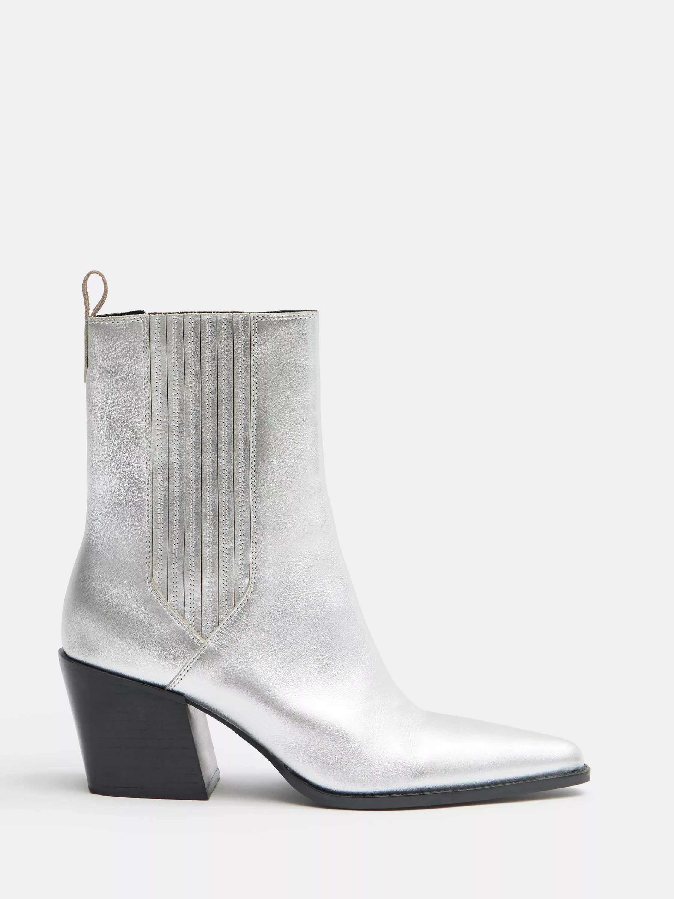 Silver pointed ankle boots online