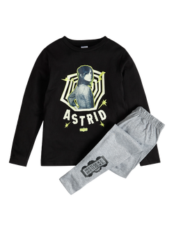 Brand Threads Kids' Beetlejuice Pyjama Set, Grey/Multi, Grey/Multi