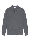 SPOKE Merino Polo Slim Fit Jumper, Granite