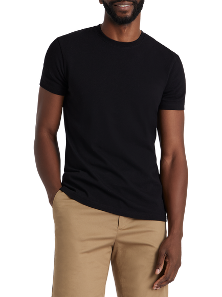 SPOKE Heavyweight Cotton Slim Fit T-Shirt, Black