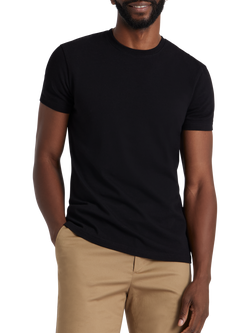 SPOKE Heavyweight Cotton Slim Fit T-Shirt - view 2, Black